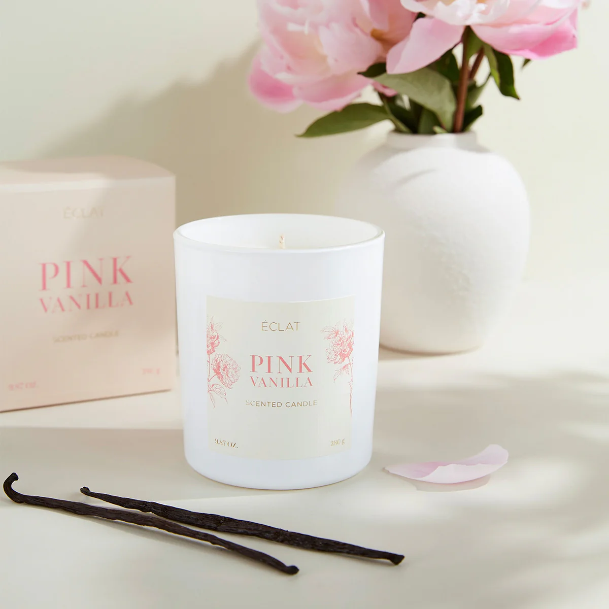 ÉCLAT Pink Vanilla Duftkerze aus Sojawachs - Image 2