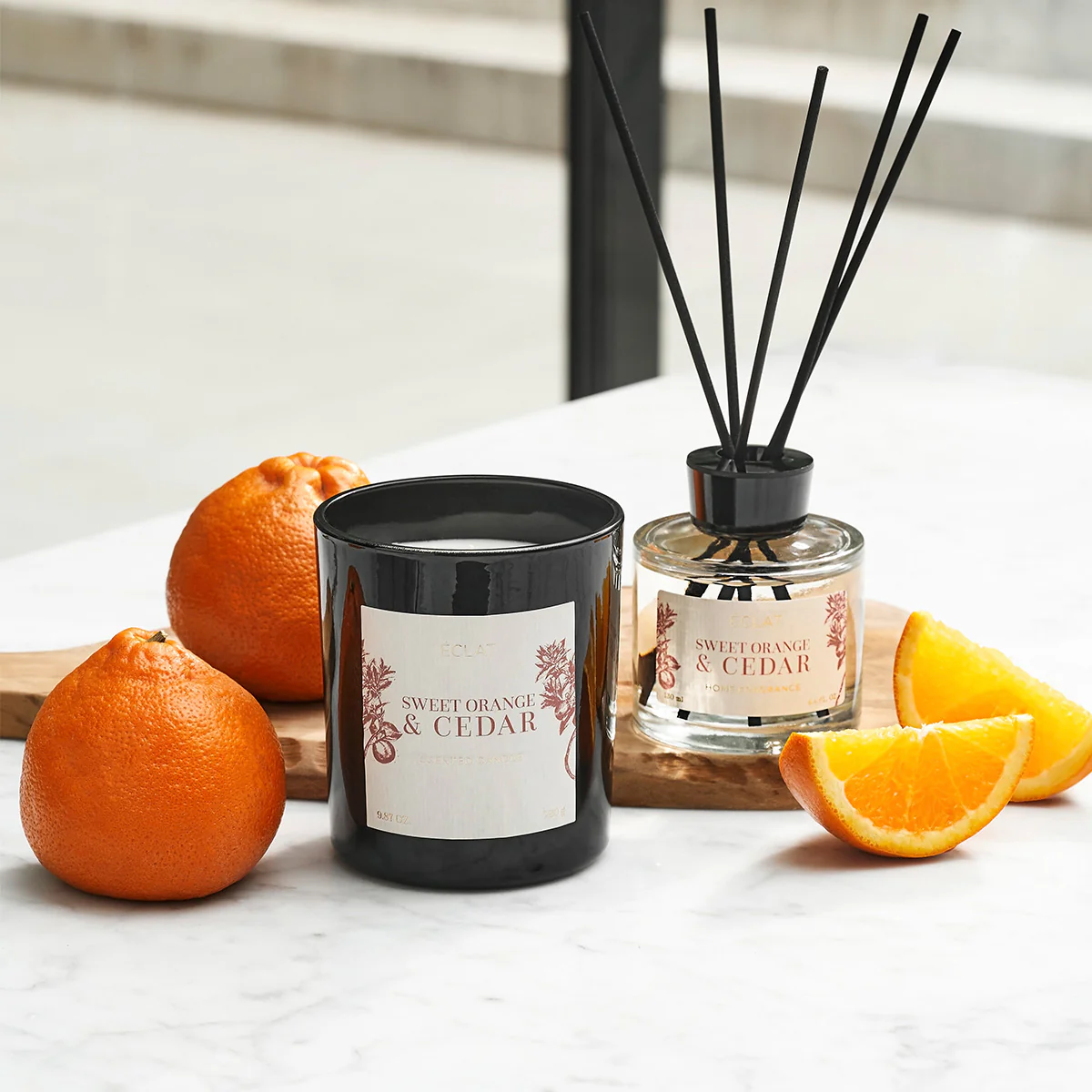 ÉCLAT Sweet Orange & Cedar Duftkerze aus Sojawachs - Image 3